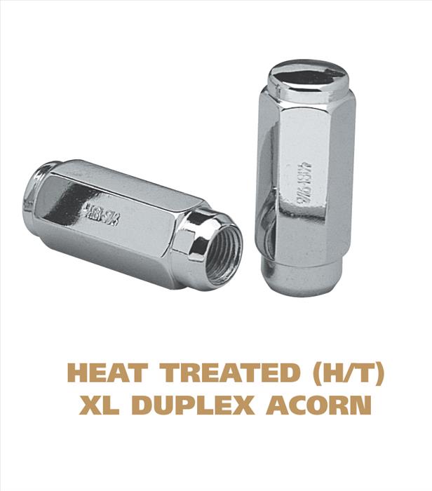 Heat Treated XL Duplex Acorn - 7/8 Inch Hex Chrome Plated